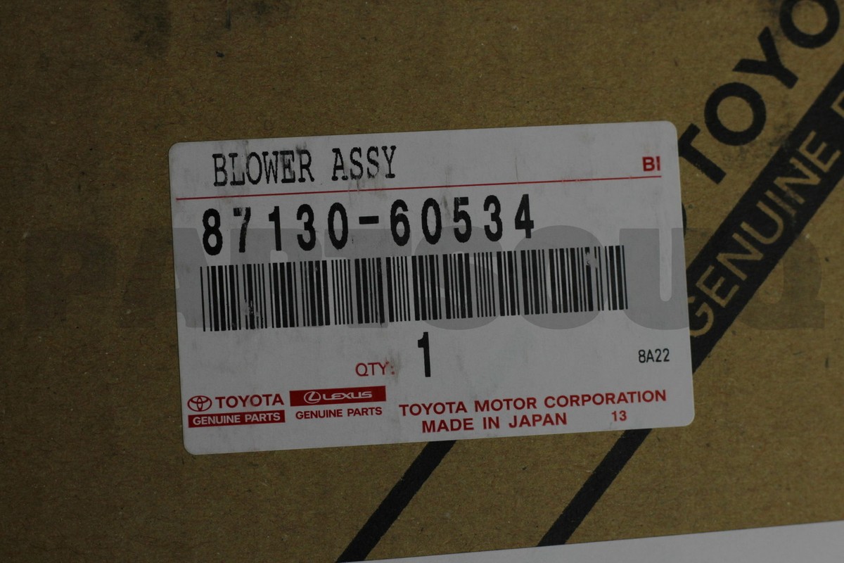 ぺろ 8713060534 Genuine Toyota BLOWER ASSY 87130-60534 | eBay