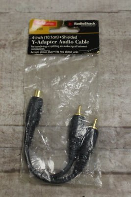 Radioshack Gold Series 4-Inch Y-Adapter Audio Cable -New