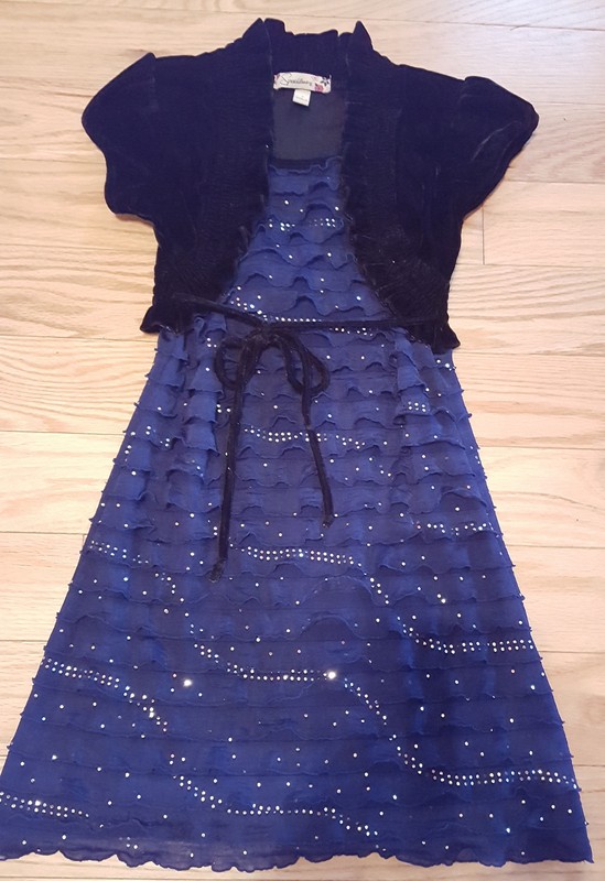 Super Cute Girls Speechless Dress Purple Size 7