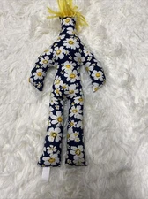 Dammit Doll Blue Yellow Floral average size EUC self calming