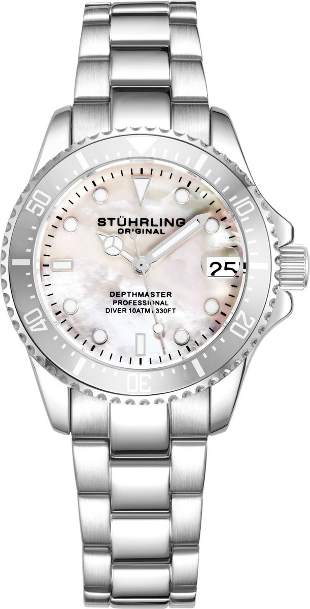 Stuhrling Womens diver Silver Tone Stainless Steel Watch Stuhrling-Original-StarSea-  main image 2