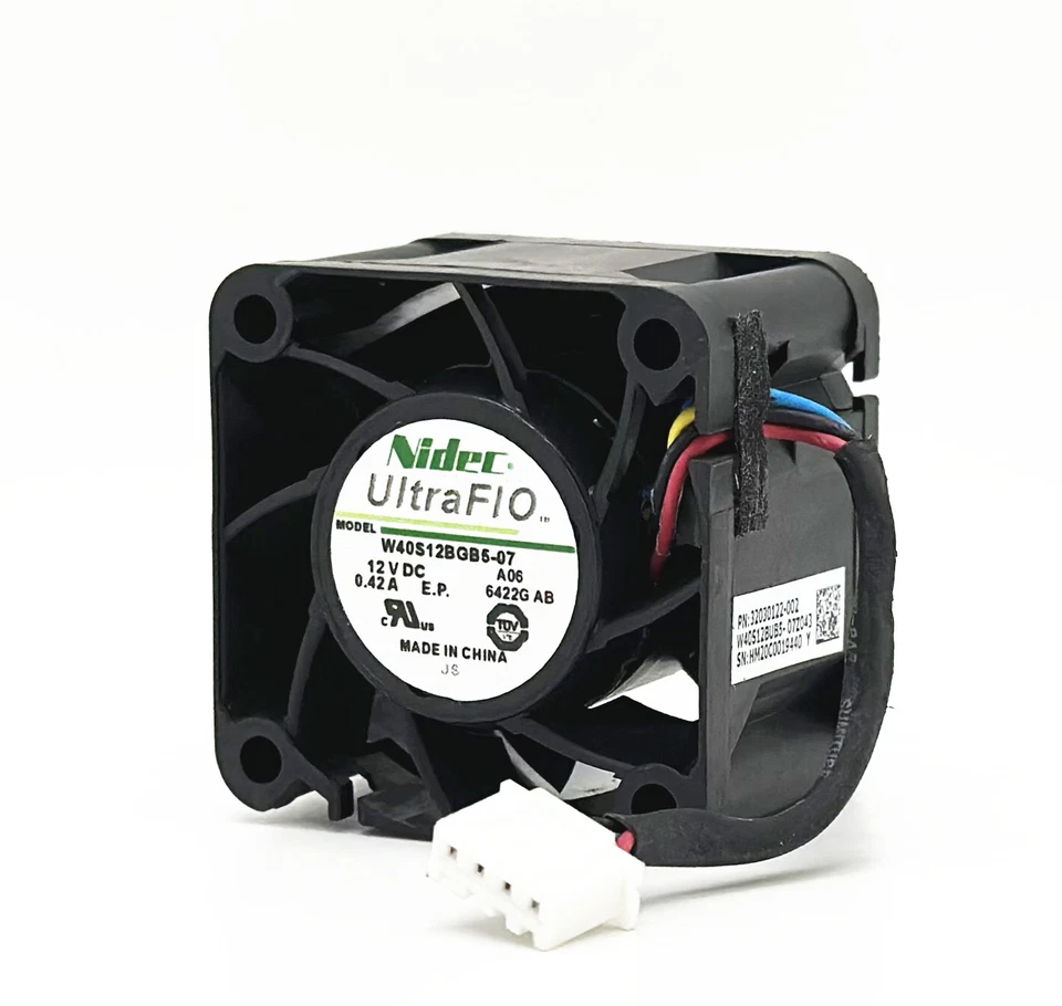 NIDEC W40S12BGB5-07 4028 4CM 12V 0.42A PWM Double Ball Large Air Volume Fan - Image 4 of 4