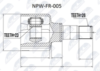 NPW-FR-005 NTY Gelenksatz, Antriebswelle FüR Ford