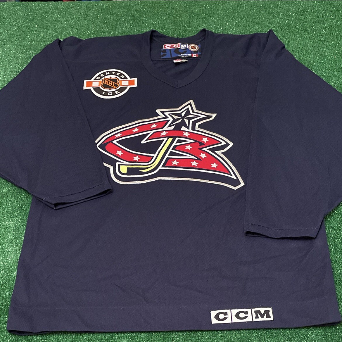 VTG 90s Columbus Blue Jackets Vintage CCM Hockey Jersey NHL Mens