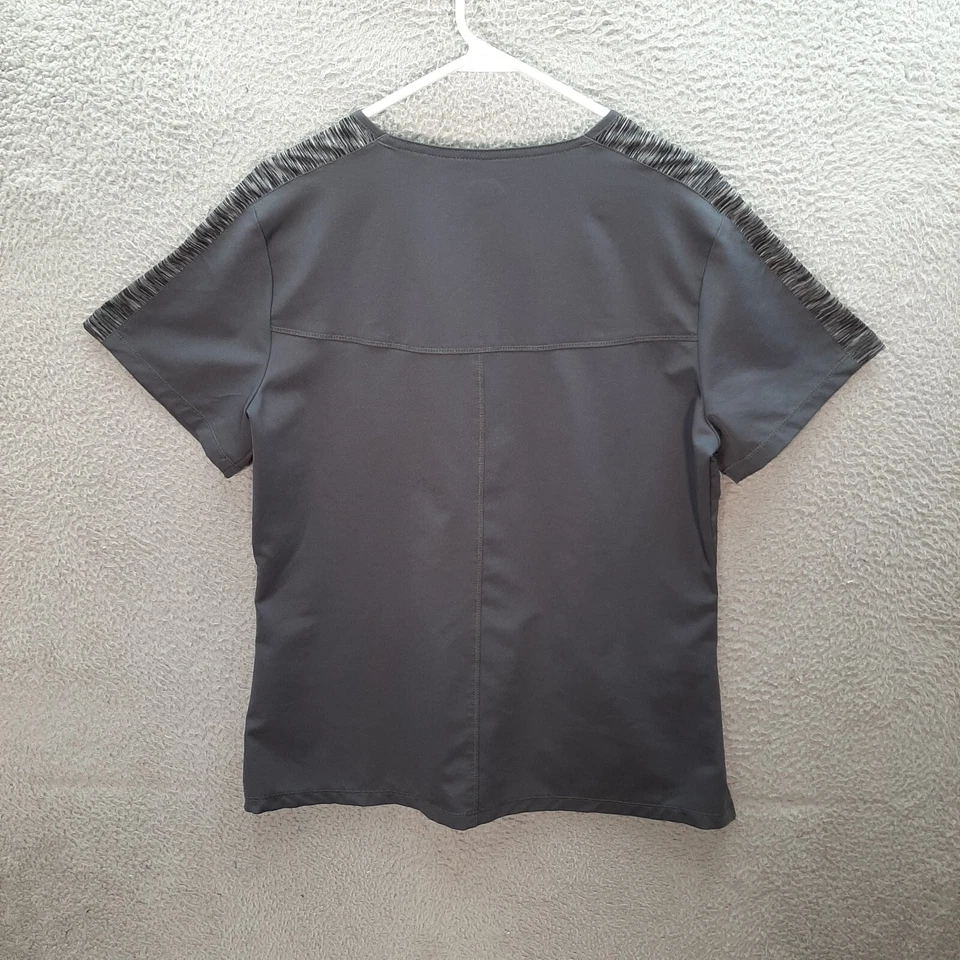 Dickies Scrub Top Womens Large Gray Smock Nurse Medical Dental Veterinarian - Image 2 of 4