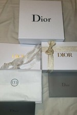 DIOR EMPTY ASORTED GIFT BOXES CD RIBBONS TISSUE DIOR ENEVELOPES