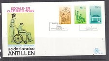 NETHERLANDS ANTILLES,1987 Social Relief Fund set of 3, unaddress First Day cover