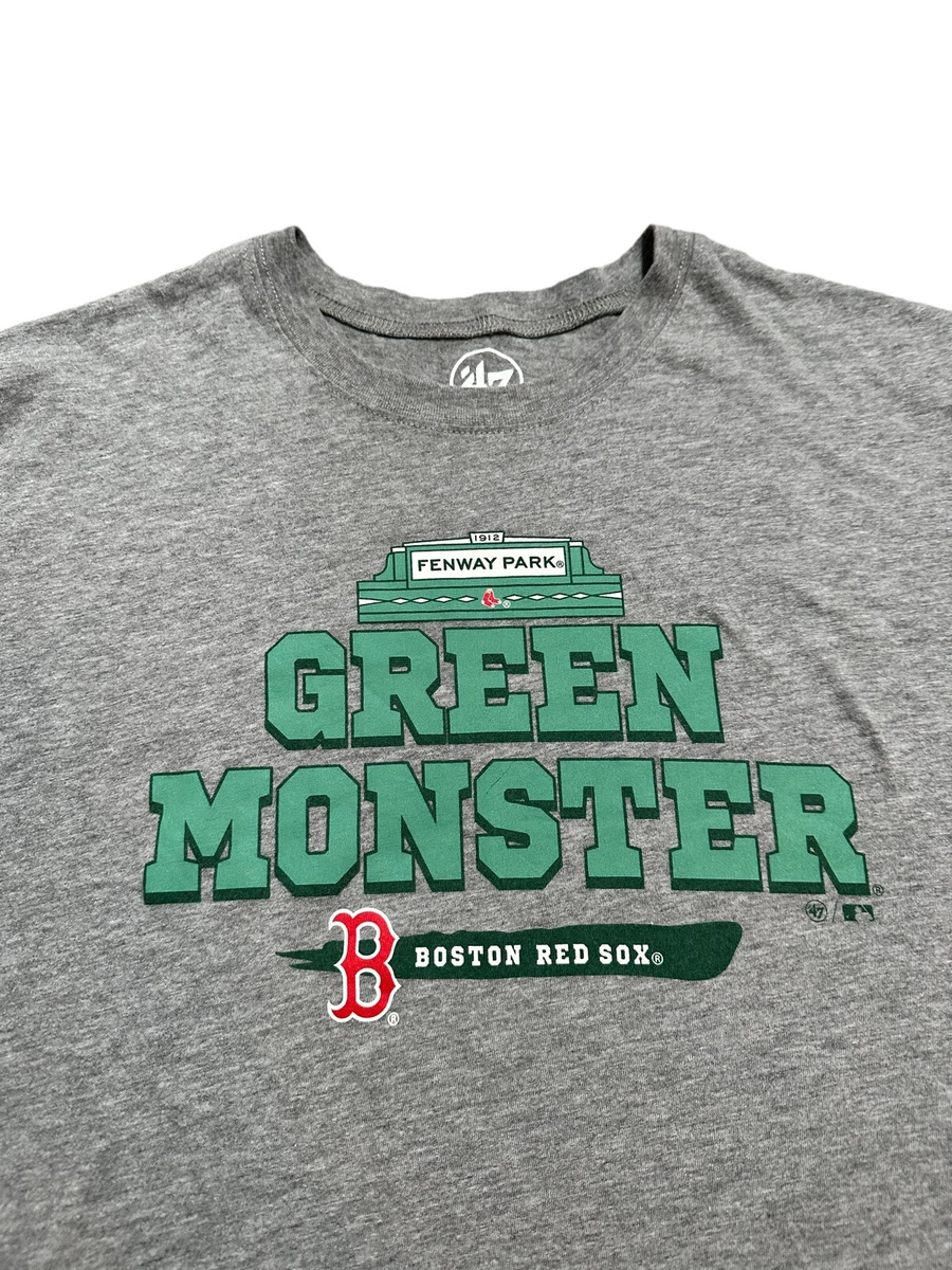 Boston Red Sox T-Shirt Mens Gray 47 Fenway Park Green Monster Short Sleeve  Large