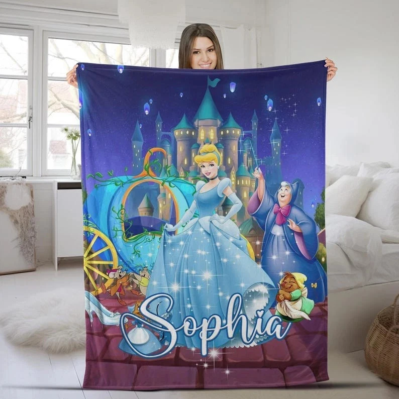 Personalized Cinde Meet Me At The Midnight Magical Castle Fleece Blanket