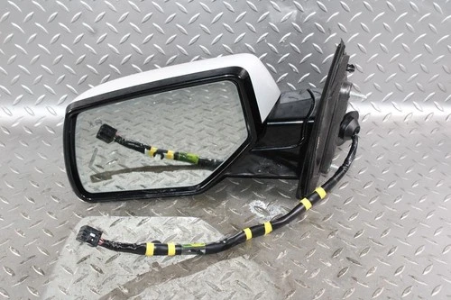 15-20 Yukon *SCUFFS* White Driver Side Left LH Power Door Mirror Blind Spot OEM