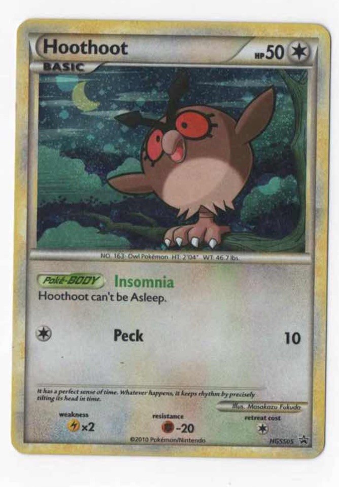 LP Hoothoot HGSS05 Holo- HGSS Promos - Vintage Pokemon Card