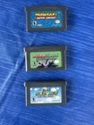 Mario Luigi Super Star Saga Mario Kart  and Super Mario World GBA Lot 3 Games