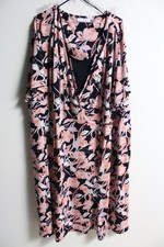 Julipa Womens Floral Lined Midi Dress - Pink - Size 30 (L17)