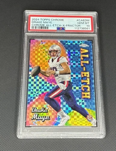 🔥2024 Topps Chrome - Drake Maye #CAE-DM X-Fractor (RC) LOW POP🔥