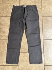 Wrangler Tough Comfort Regular Fit Canvas Work Pants Gray 36X32