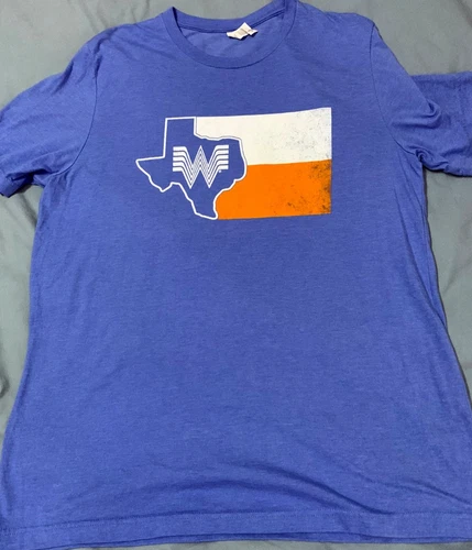 RARE WHATABURGER TEXAS FLAG SHIRT TOP XL RESTAURANT FOOD FRIES CUP KETCHUP YETI