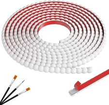 Decorative Bead Pearl Wall Molding Trim, 10ft Flexible PVC Peel and Stick Trim f