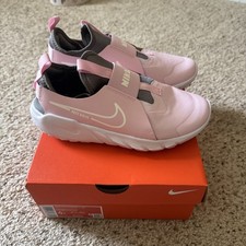 Nike Flex Runner 2 Youth Girl's Slip On Sneakers Size 4Y Pink/White Lightweight