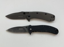 Lot Kershaw 1555TI Cryo Folding Pocket Knife Hinderer Design Plain / 1730BWH3