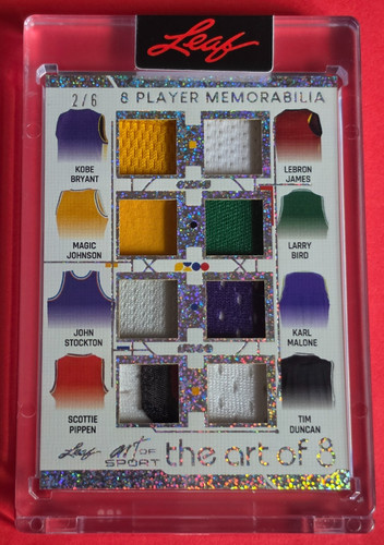 Kobe Bryant JERSEY CARD #2/6 Lebron James LARRY BIRD Magic Johnson Tim Duncan 8