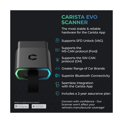Carista EVO - Bluetooth OBD2 Scanner - Car Diagnostic Tool & Code