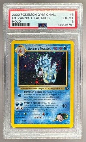 138515791 Giovanni's Gyarados 2000 Pokemon Gym Challenge #5 Holo PSA 6