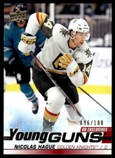 2019-20 Upper Deck UD Exclusives YG Nicolas Hague Rookie 096/100 Vegas Golden