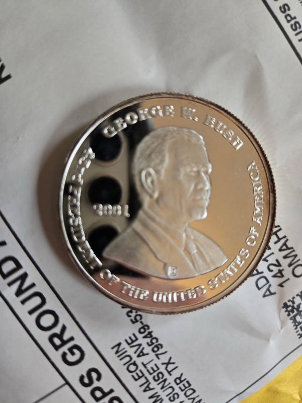 oz Silver .999 Uncertified Al gore bush election 