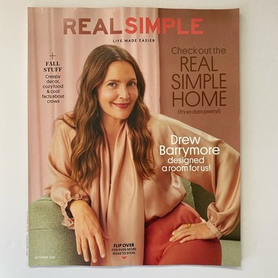 Real Simple Magazine Drew Barrymore Fall Stuff October 2025 Issue New! No Label!