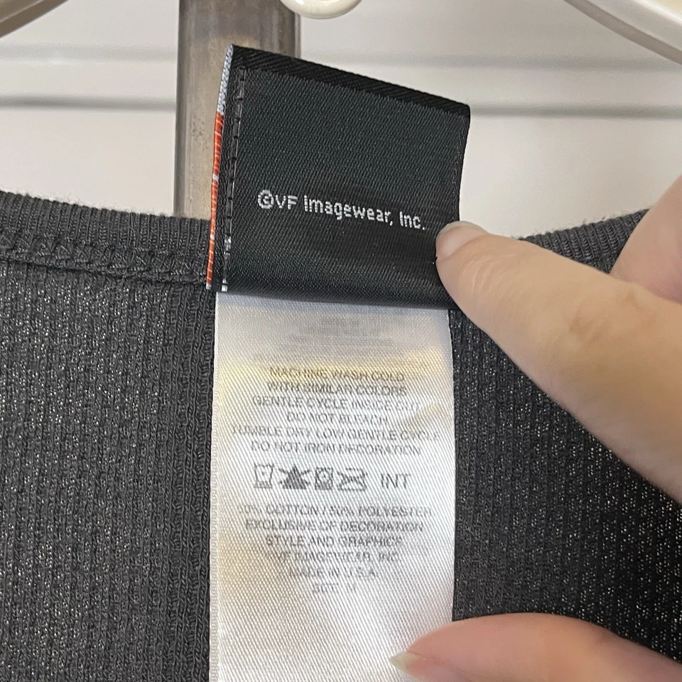 Harley Davidson Vintage Long Sleeve Thermal Shirt Women Affliction Waffle Y2K - Image 4 of 4