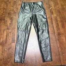 Abercrombie  Fitch Vegan Leather High Rise Skinny Pants Womens Black Size Large