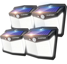 4 Pack Outdoor Solar Power Motion Sensor Lights- 3 Lighting Modes, Waterproof 