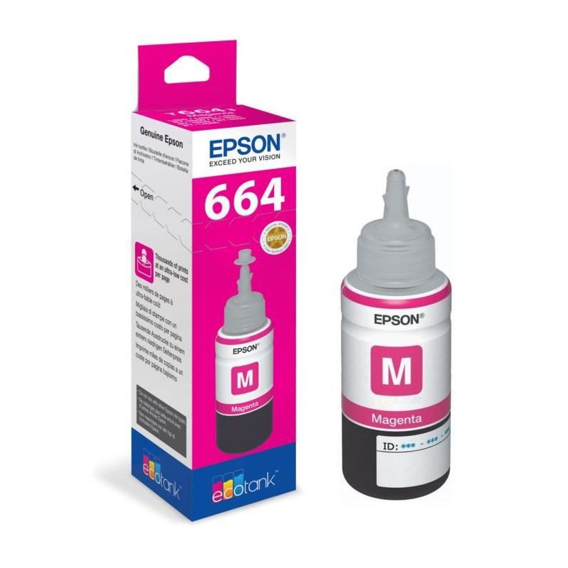 Encre Epson T6643 magenta 70ml pour imprimer les projets scolaires et albums photo de famille