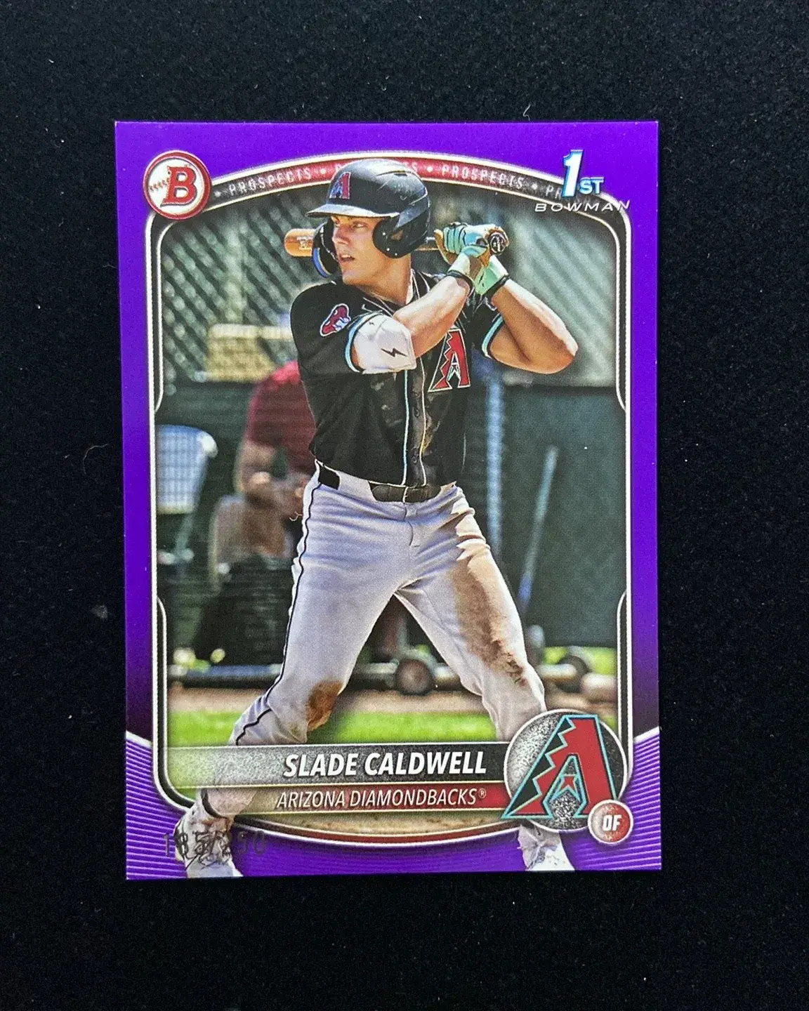 2025 Topps Bowman Slade Caldwell 1st #BP-21 Purple 185/250 Diamondbacks J85