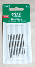 Gr&uuml;ndl Sticknadeln mit Spitze, 10 St&uuml;ck