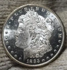 1885-o Morgan Silver Dollar Brilliant Uncirculated Cameo With Mirrors