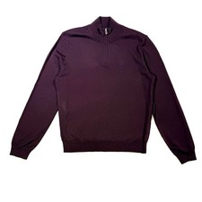 The Men's Store at Bloomingdale's Quarter-Zip Merino Sweater raisin large  $98