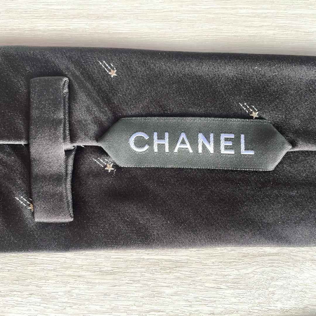 CHANEL Star Logo COCO MARK Tie Men Silk Black Genuine | eBay