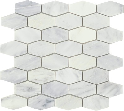 Emser Tile M051212MHWV2 Marble - 12'' x 12'' Hexagon Geometric - Winter Frost