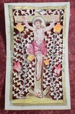 ANTIQUE CAVINET PARCHMENT SAINT "JESUS CRUCIFIED" 1700