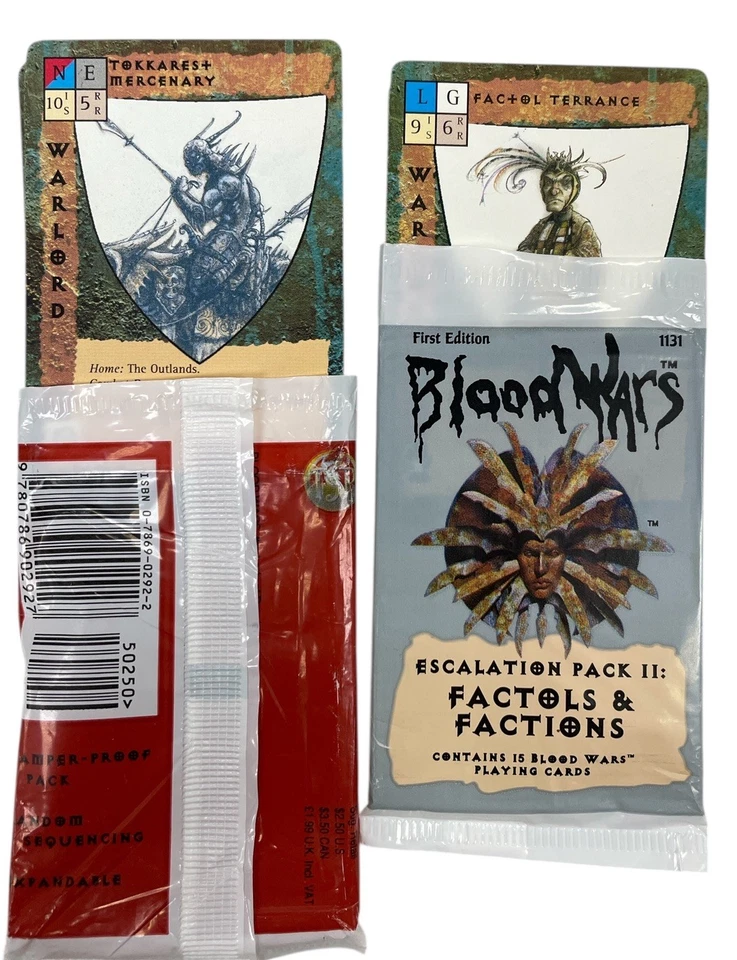 Lot of 8- 1995 Blood Wars Escalation Pack 1 & 2 Been Open Cards In Great Shape - Image 3 of 3