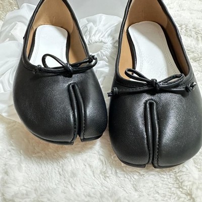 Maison Margiela Tabi Ballet Flats Shoes Size 38 Split Toe Leather