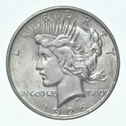 (1) 1926-D Choice AU Peace Silver Dollar 90% - CH AU Almost Unc - Denver *8651