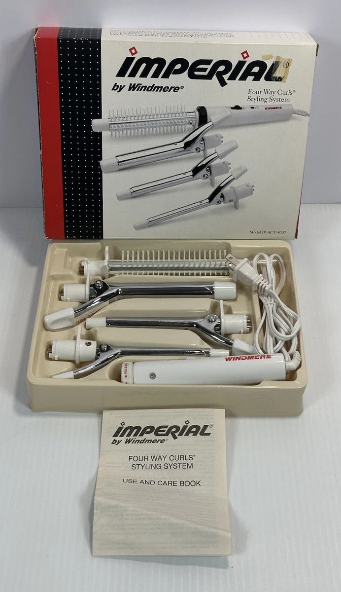 Vintage Windmere Four Way Curling Iron Set 4 Attachments  display picture 1