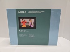 BRAND NEW Aura Carver Intelligent Digital Picture Frame Black 10.5" WiFi Gravel