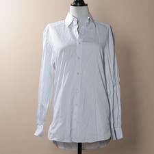 Gucci Light Blue GG Monogram Cotton Dress Shirt Men's Size 40 15 3/4 Italy
