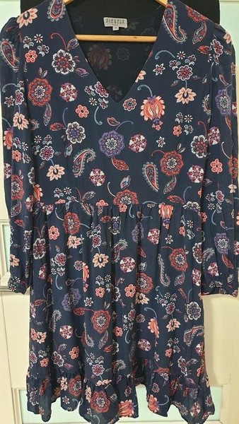 Women Claudie Pierlot Dress Navy Silk 38
