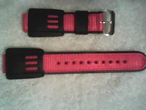 New Speidel Band Strap Black Leather Red Fit Casio G Shock Watch 16mm - Afbeelding 1 van 2