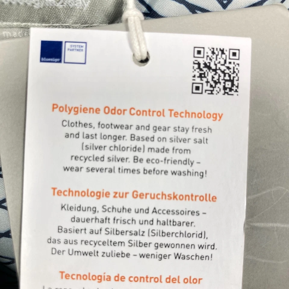 Jaqueta de banco masculina média azul com capuz impermeável tecnologia de controle de odor zíper completo NOVA - Imagem 3 de 4
