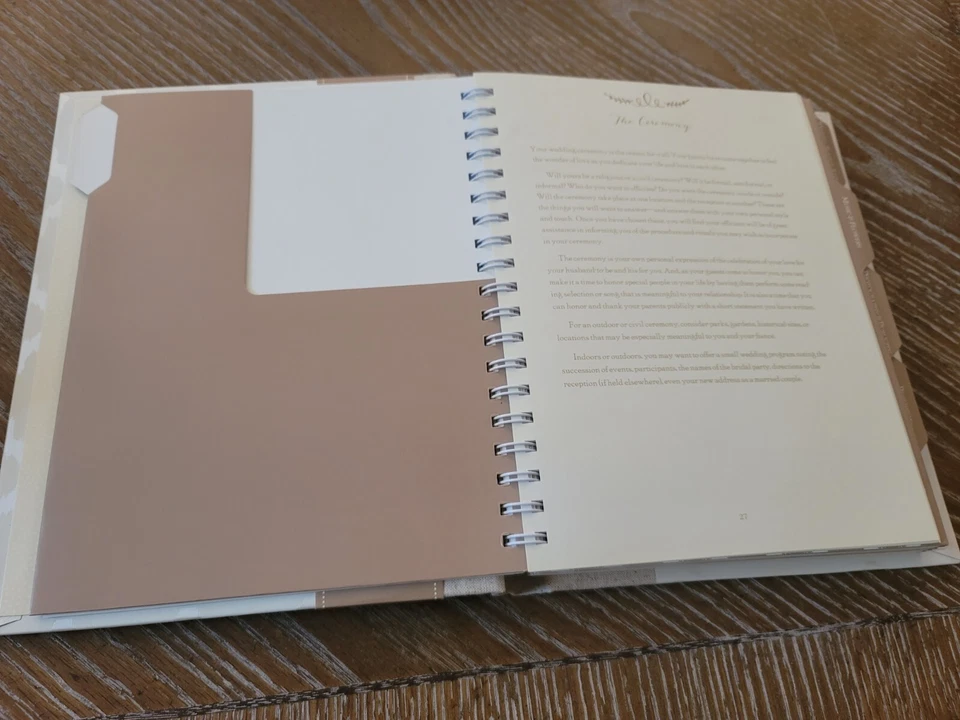 Nuevo ORGANIZADOR DE LIBROS PLANIFICADOR DE BODAS Calendario   Foto 3 de 4